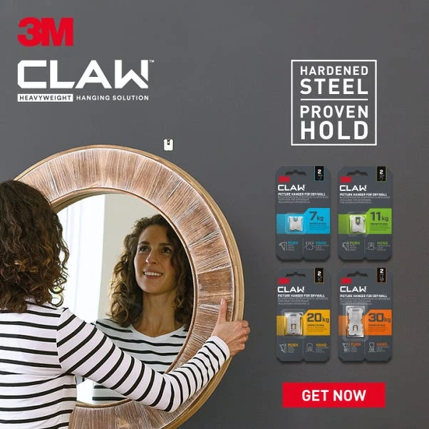 3M CLAW™ Plasterboard Picture And Mirror Hooks, 11 Kg 4 3M CLAW™ Plasterboard Picture And Mirror Hooks, 11 Kg - Image 2