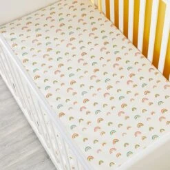 Ickle Bubba Pack Of 2 Rainbow Dreams Fitted Cotbed Sheets