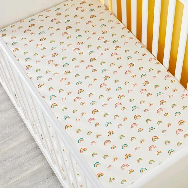 Ickle Bubba Pack Of 2 Rainbow Dreams Fitted Cotbed Sheets 3 Ickle Bubba Pack Of 2 Rainbow Dreams Fitted Cotbed Sheets