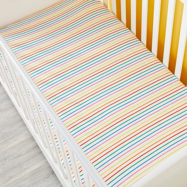 Ickle Bubba Pack Of 2 Rainbow Dreams Fitted Cotbed Sheets 4 Ickle Bubba Pack Of 2 Rainbow Dreams Fitted Cotbed Sheets - Image 2