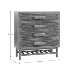 Khari 4 Drawer Chest, Mango Wood 13 Khari 4 Drawer Chest, Mango Wood -Home Luxe Studio 30821887 alt09