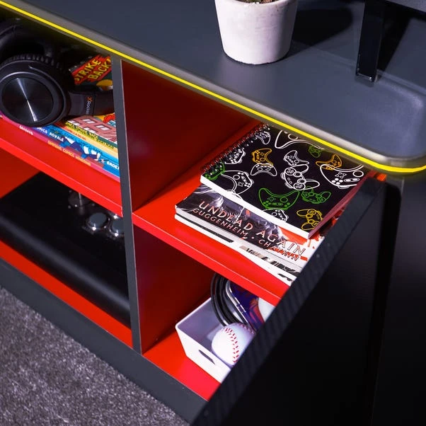 X Rocker Carbon Tek TV Media Cabinet With Neo Fibre LED For TVs Up To 42" 14 X Rocker Carbon Tek TV Media Cabinet With Neo Fibre LED For TVs Up To 42" - Image 12