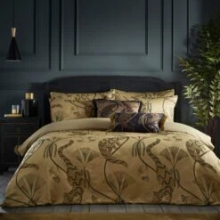 Paoletti Moondusk Gold Duvet Cover & Pillowcase Set 26 Paoletti Moondusk Gold Duvet Cover & Pillowcase Set -Home Luxe Studio 30824163