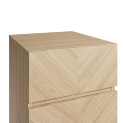 Set Of 2 Taranto 3 Drawer Bedside Tables, Oak Effect 12 Set Of 2 Taranto 3 Drawer Bedside Tables, Oak Effect -Home Luxe Studio 30825681 alt03