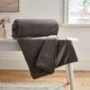 Lenon Faux Fur Throw, Grey 130cm X 170cm 1 Lenon Faux Fur Throw, Grey 130cm X 170cm -Home Luxe Studio 30825796
