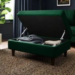 Zoe Velvet Storage Footstool 33 Zoe Velvet Storage Footstool -Home Luxe Studio 30825930 alt03