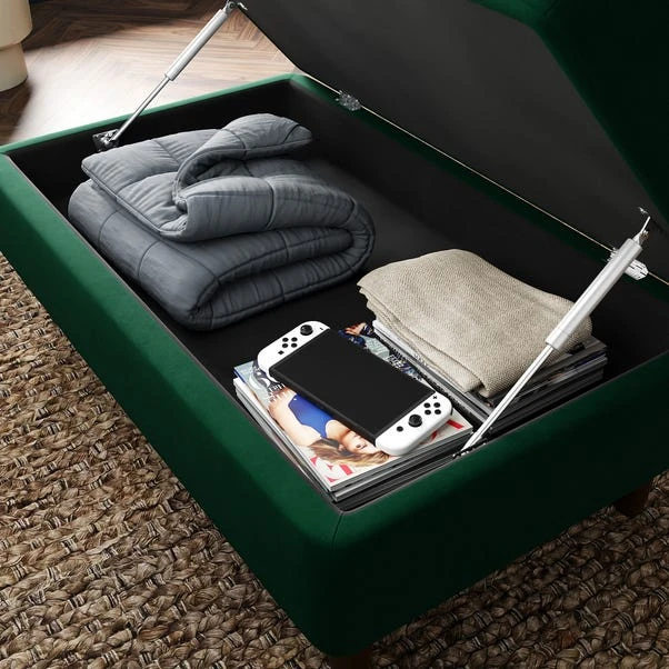 Zoe Velvet Storage Footstool 15 Zoe Velvet Storage Footstool - Image 13