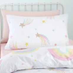 Watercolour Rainbow Duvet Cover And Pillowcase Set 35 Watercolour Rainbow Duvet Cover And Pillowcase Set -Home Luxe Studio 30826466 alt03