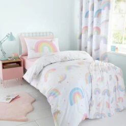 Watercolour Rainbow Duvet Cover And Pillowcase Set 26 Watercolour Rainbow Duvet Cover And Pillowcase Set -Home Luxe Studio 30826467