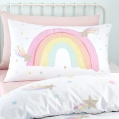 Watercolour Rainbow Duvet Cover And Pillowcase Set 27 Watercolour Rainbow Duvet Cover And Pillowcase Set -Home Luxe Studio 30826467 alt01