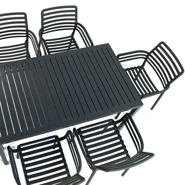 Cube Dining Table With 6 Doga Chair Set Anthracite 7 Cube Dining Table With 6 Doga Chair Set Anthracite - Image 5