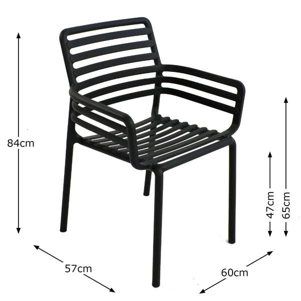 Cube Dining Table With 6 Doga Chair Set Anthracite 10 Cube Dining Table With 6 Doga Chair Set Anthracite - Image 8