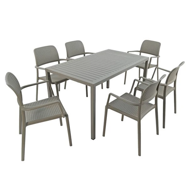 Cube Dining Table With 6 Bora Chair Set Turtle Dove 3 Cube Dining Table With 6 Bora Chair Set Turtle Dove