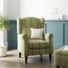 Oswald Check Armchair, Green 2 Oswald Check Armchair, Green -Home Luxe Studio 30827410