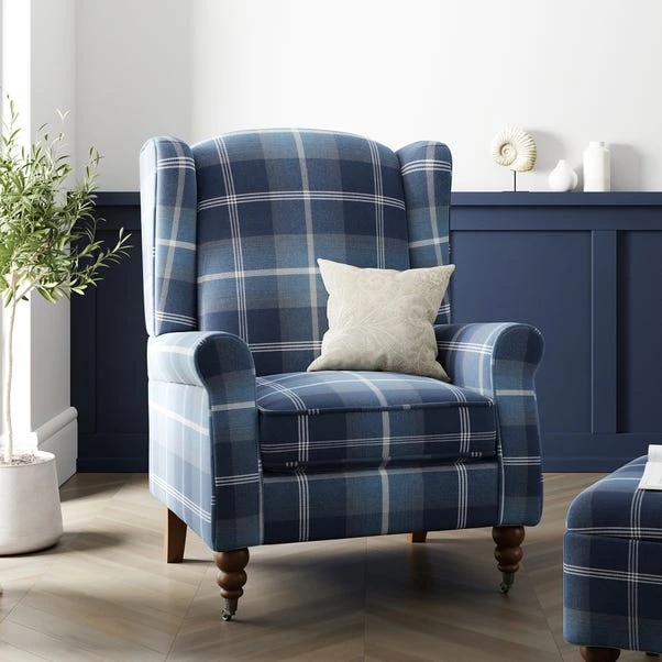 Oswald Grande Check Wingback Armchair 12 Oswald Grande Check Wingback Armchair - Image 10
