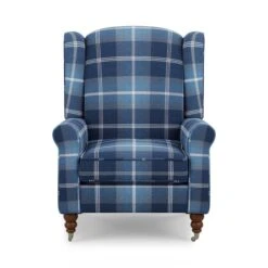 Oswald Grande Check Wingback Armchair 33 Oswald Grande Check Wingback Armchair -Home Luxe Studio 30827474 alt02