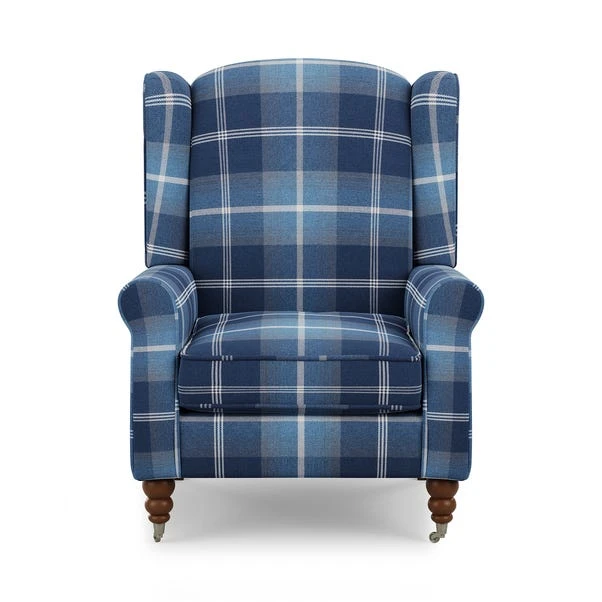 Oswald Grande Check Wingback Armchair 14 Oswald Grande Check Wingback Armchair - Image 12