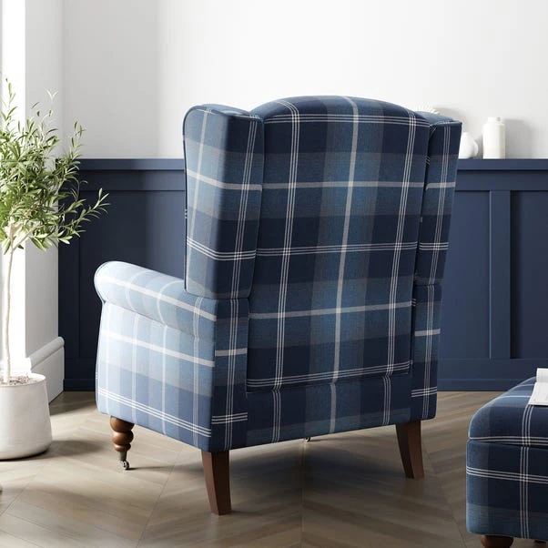 Oswald Grande Check Wingback Armchair 18 Oswald Grande Check Wingback Armchair - Image 16