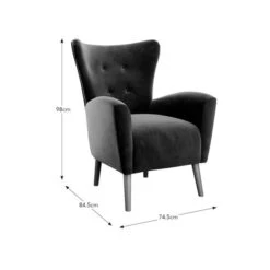 Sven Modern Velvet Wing Chair 40 Sven Modern Velvet Wing Chair -Home Luxe Studio 30827479 alt09