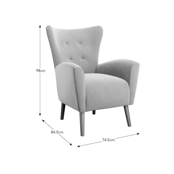 Sven Modern Velvet Wing Chair 11 Sven Modern Velvet Wing Chair - Image 9