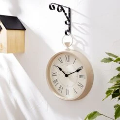 Cream Vintage Pocket Watch Indoor Outdoor Wall Clock 12 Cream Vintage Pocket Watch Indoor Outdoor Wall Clock -Home Luxe Studio 30828521