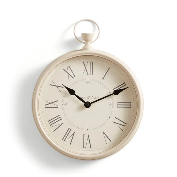 Cream Vintage Pocket Watch Indoor Outdoor Wall Clock 9 Cream Vintage Pocket Watch Indoor Outdoor Wall Clock - Image 7
