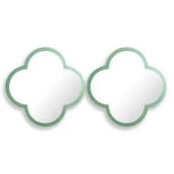 Pride And Joy Coloured Glass Clover Wall Mirror -Home Luxe Studio 30828536 alt02