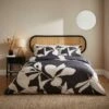 Leila Floral Black Duvet Cover And Pillowcase Set 2 Leila Floral Black Duvet Cover And Pillowcase Set -Home Luxe Studio 30828721