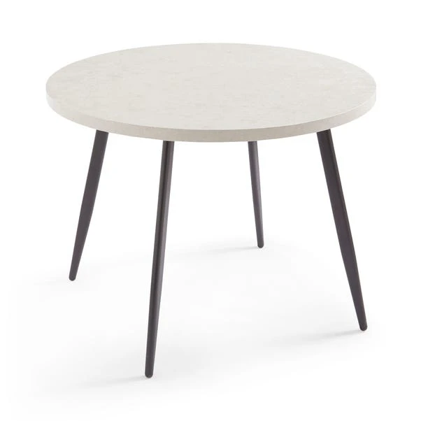 Zuri 4 Seater Round Dining Table, Concrete Effect 6 Zuri 4 Seater Round Dining Table, Concrete Effect - Image 4