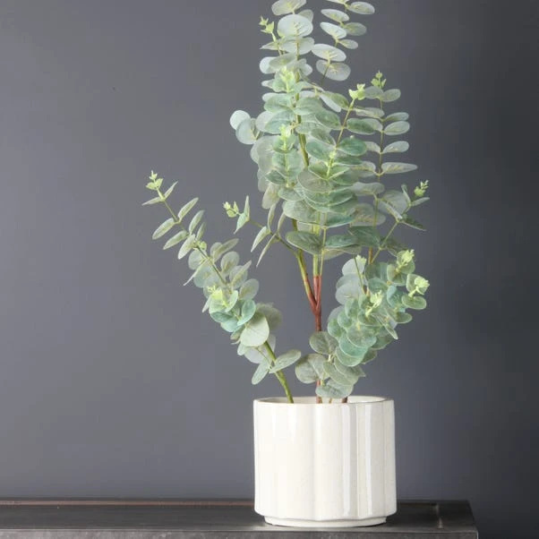 Cream Speckle Wide Ribbed Plant Pot 4 Cream Speckle Wide Ribbed Plant Pot - Image 2