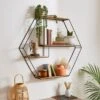Industrial Metal Hexagonal Shelf 1 Industrial Metal Hexagonal Shelf -Home Luxe Studio 30834255