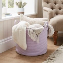 Large Fabric Rope Storage Basket 11 Large Fabric Rope Storage Basket -Home Luxe Studio 30834800