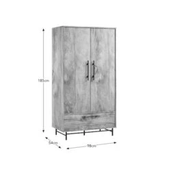 Bryant Double Wardrobe, Mango Wood Effect 15 Bryant Double Wardrobe, Mango Wood Effect -Home Luxe Studio 30836569 alt09