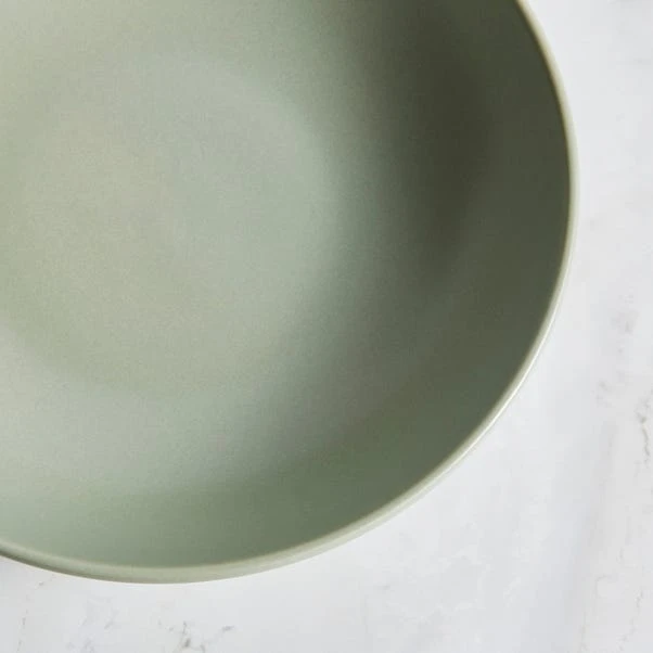 Stoneware Pasta Bowl, Sage 4 Stoneware Pasta Bowl, Sage - Image 2