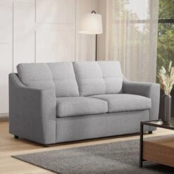 Baxter Textured Weave 2 Seater Double Sofa Bed -Home Luxe Studio 30839338 alt01