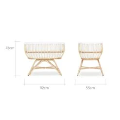 CuddleCo Aria Crib, Rattan -Home Luxe Studio 30844312 alt09