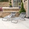 Set Of 2 Rio Rattan Sun Loungers