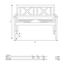 Cambridge 2 Seater Acacia Wood Bench 21 Cambridge 2 Seater Acacia Wood Bench -Home Luxe Studio 30845585 alt04