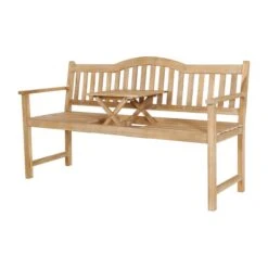 Richmond Acacia Wood Bench With Pop Up Table -Home Luxe Studio 30845590 alt03