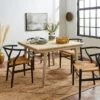 Laila 2-4 Seater Square Extendable Dining Table, Mango Wood -Home Luxe Studio 30846989