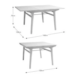 Laila 2-4 Seater Square Extendable Dining Table, Mango Wood -Home Luxe Studio 30846989 alt09