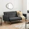 Hudson Charcoal Double Sofa Bed -Home Luxe Studio 30847969