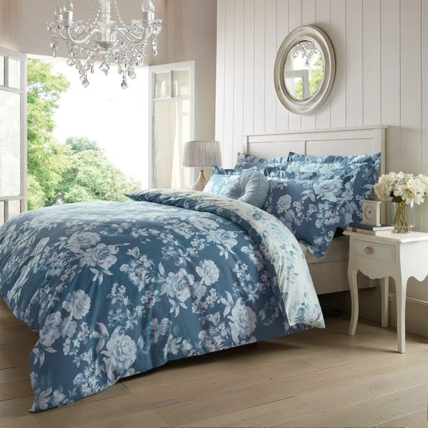 Holly Willoughby Bryony Blue Reversible Duvet Cover And Pillowcase Set 9 Holly Willoughby Bryony Blue Reversible Duvet Cover And Pillowcase Set - Image 7