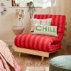 Mito Striped Pink Single Futon 1 Mito Striped Pink Single Futon -Home Luxe Studio 30848858