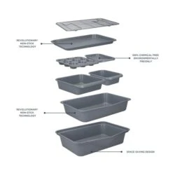 MasterClass Smart Ceramic Non Stick Individual Baking Tray -Home Luxe Studio 30848893 alt03