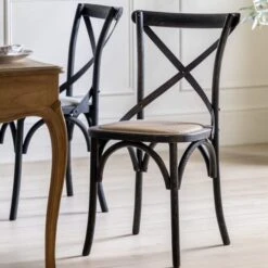 Cannock Set Of 2 Dining Chairs, Oak & Rattan 36 Cannock Set Of 2 Dining Chairs, Oak & Rattan -Home Luxe Studio 30850708