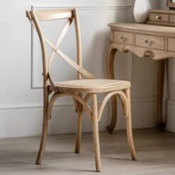 Cannock Set Of 2 Dining Chairs, Oak & Rattan 29 Cannock Set Of 2 Dining Chairs, Oak & Rattan -Home Luxe Studio 30850709
