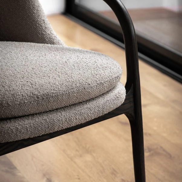 Aurora Fabric Wooden Arm Accent Chair 4 Aurora Fabric Wooden Arm Accent Chair - Image 2