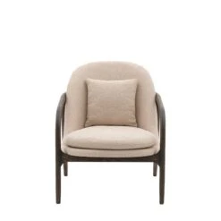 Aurora Fabric Wooden Arm Accent Chair 18 Aurora Fabric Wooden Arm Accent Chair -Home Luxe Studio 30850877 alt02