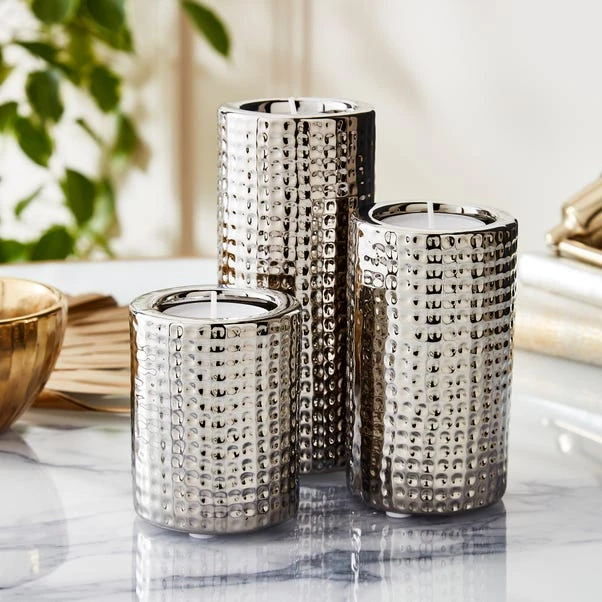 Set Of 3 Dimpled Tealight Holders 8 Set Of 3 Dimpled Tealight Holders - Image 6